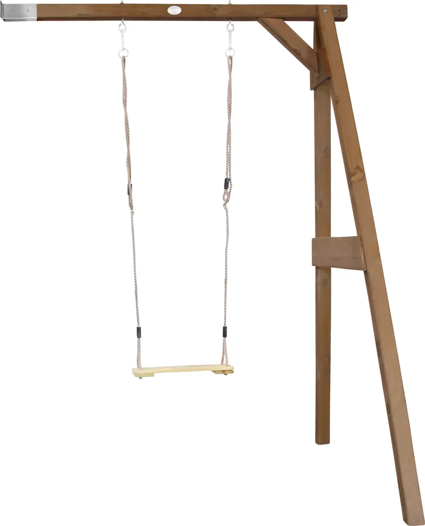 AXI Portique Mural en Bois Marron avec Balançoires Enfant de Jardin