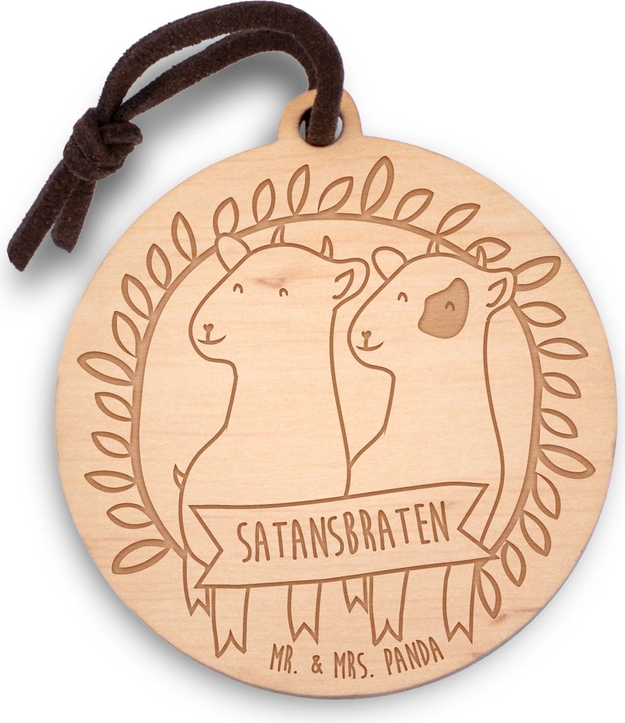 Mr. & Mrs. Panda Mutter und Vater Schlüsselanhänger Ziege Geschwisterliebe - Transparent - Geschenk, Weihnachten, Schlüsselring Anhänger, Gesch...