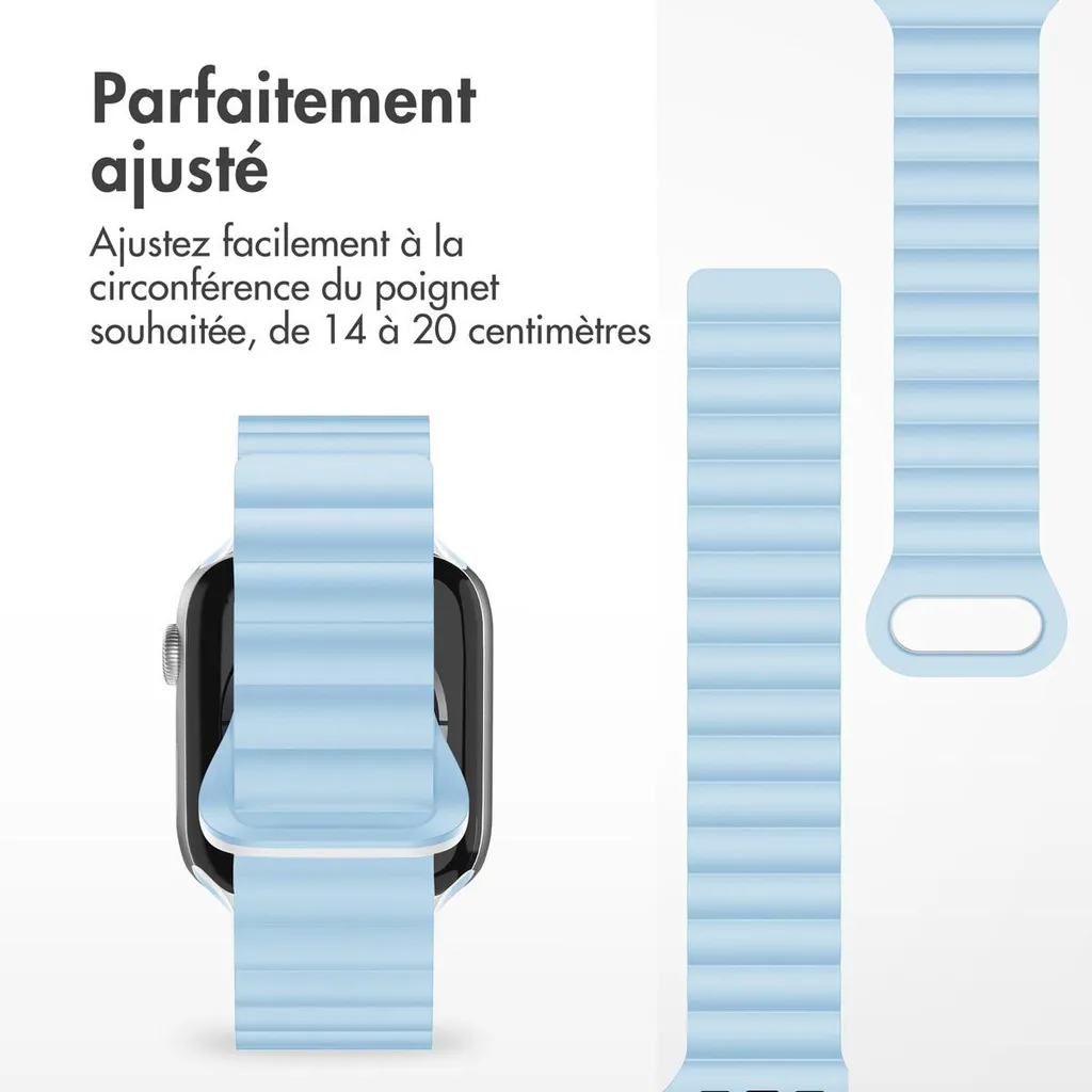 Watch Ultra - 49 mm, Watch Ultra 2 - 49 mm, Watch SE - 44 mm, Watch SE 2023 - 44 mm, Watch SE 2022 - 44 mm, Watch 9 - 45 mm, Watch 8 - 45 mm, Watch 7 - 45 mm, Watch 6 - 44 mm, Watch 5 - 44 mm, Watch 5 - 44 mm, Watch 4 - 44 mm, Watch 44 mm, Watch 42 mm, Watch 3 - 42 mm, Watch 2 - 42 mm, Watch 1 - 42 mm, Watch 1 - 42 mm, Watch 10 - 46 mm Cinturino: imoshion Magnetisches Silikonband - 10