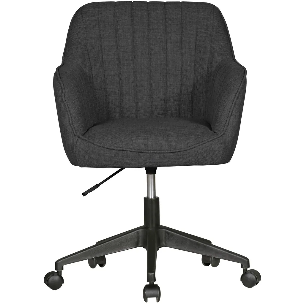 Siège ordinateur confortable MIAMI pour télétravail tissu anthracite