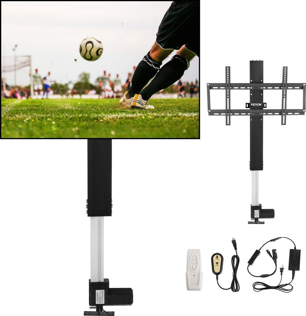 VEVR TV-Ständer für 28-32 Zoll LCD-LED-Plasmafernseher, Automatischer TV-Ständer, Aufzug für Fernseher, TV Lift Halterung 77-127 cm, Höhenvers...