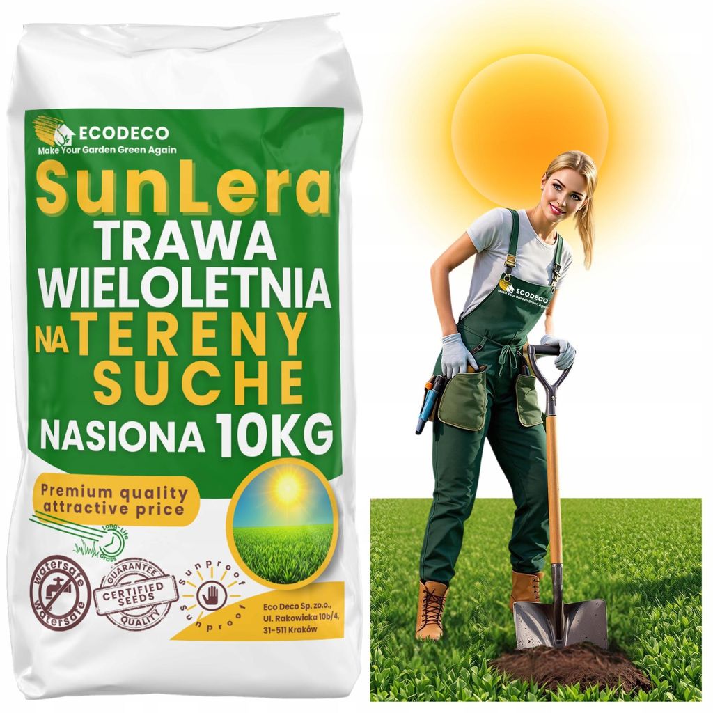 Nasiona mieszanki traw odpornej na suszę o szybkim Zdjęcie produktu 