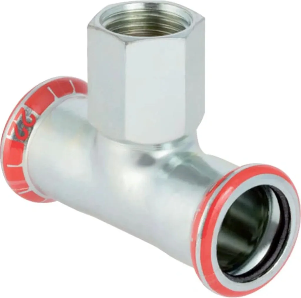 Geberit Mapress Acciaio al Carbonio Raccordo a T 76,1 x Rp3/4 x 76,1 mm
