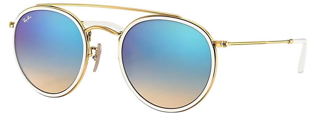 Ray-Ban ROUND DOUBLE BRIDGE, Erwachsener, Uni, Rund, Gold, Produktbild 