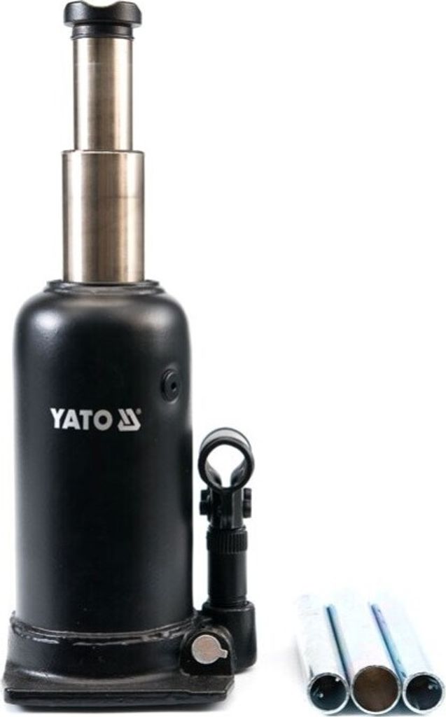 YATO Hydraulischer Wagenheber Stempelwagenheber 5T Flaschenwagenheber hydraulisch 2 Stufig