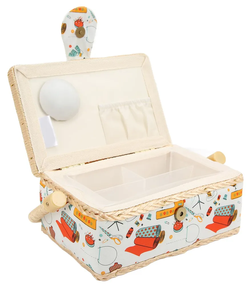 Trousse à couture de voyage compacte orange pour vacances et déplacements