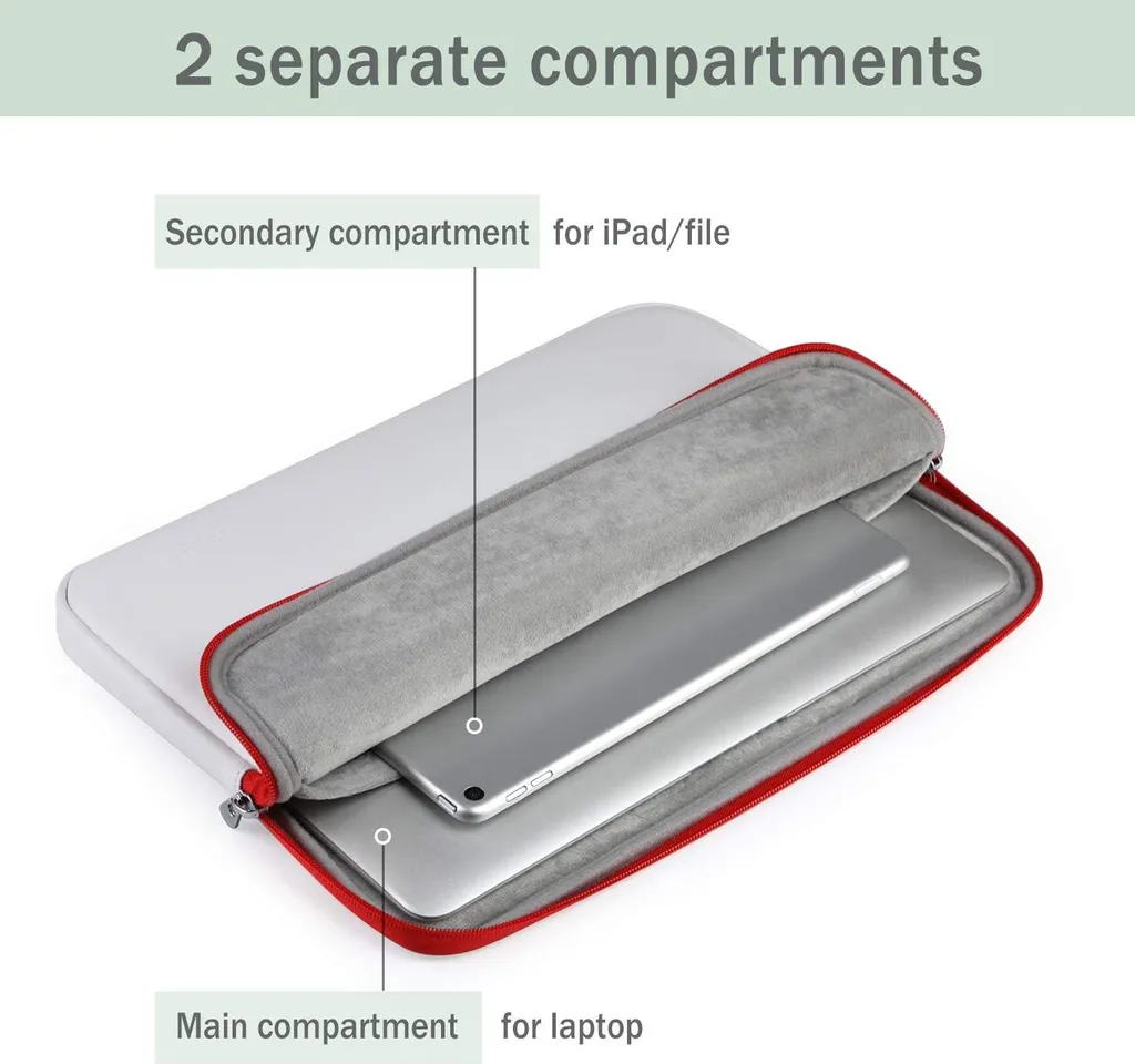 Housse de protection tablette 13,5 pouces anti-rayures blanc rouge