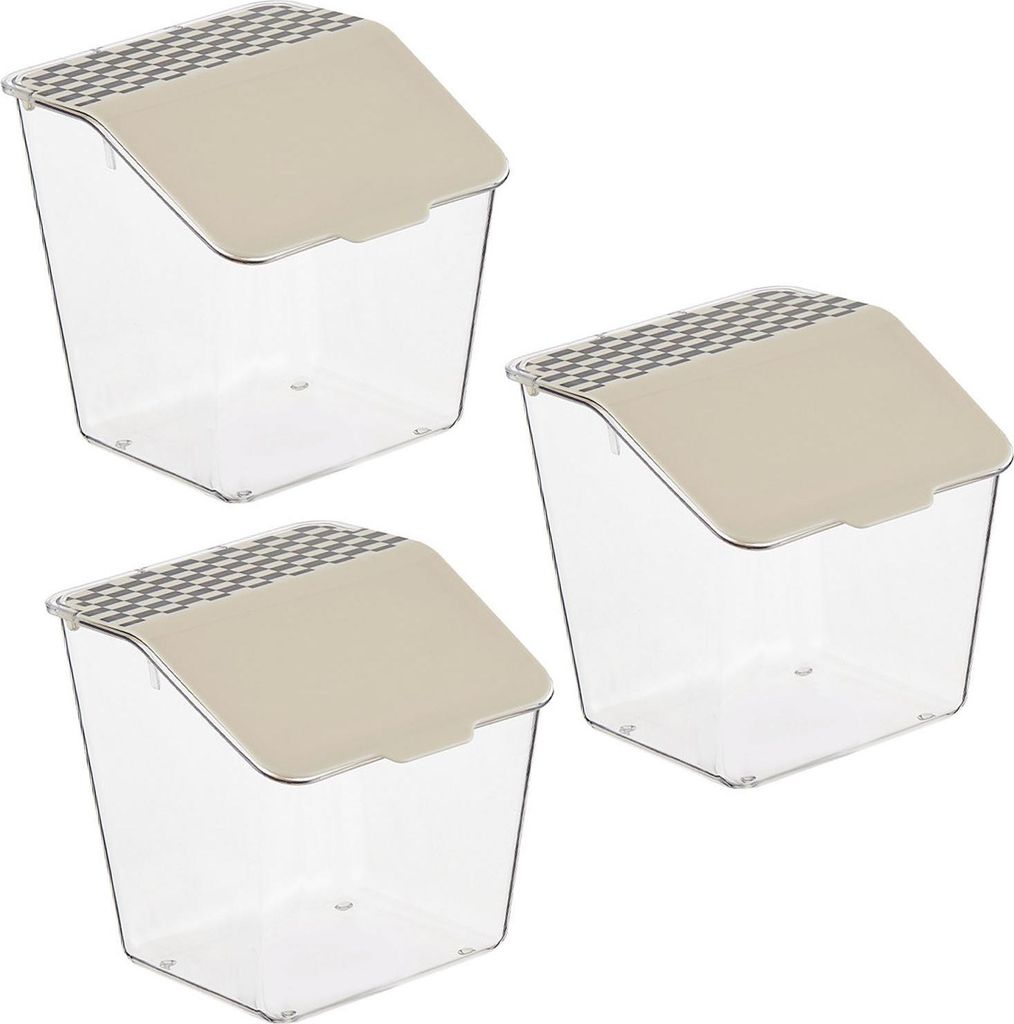 Wandmontierter Knoblauchbehälter, stilvoller transparenter Aufbewahrungsbehälter für Knoblauch und Zwiebeln, 3er-Set für die Küche