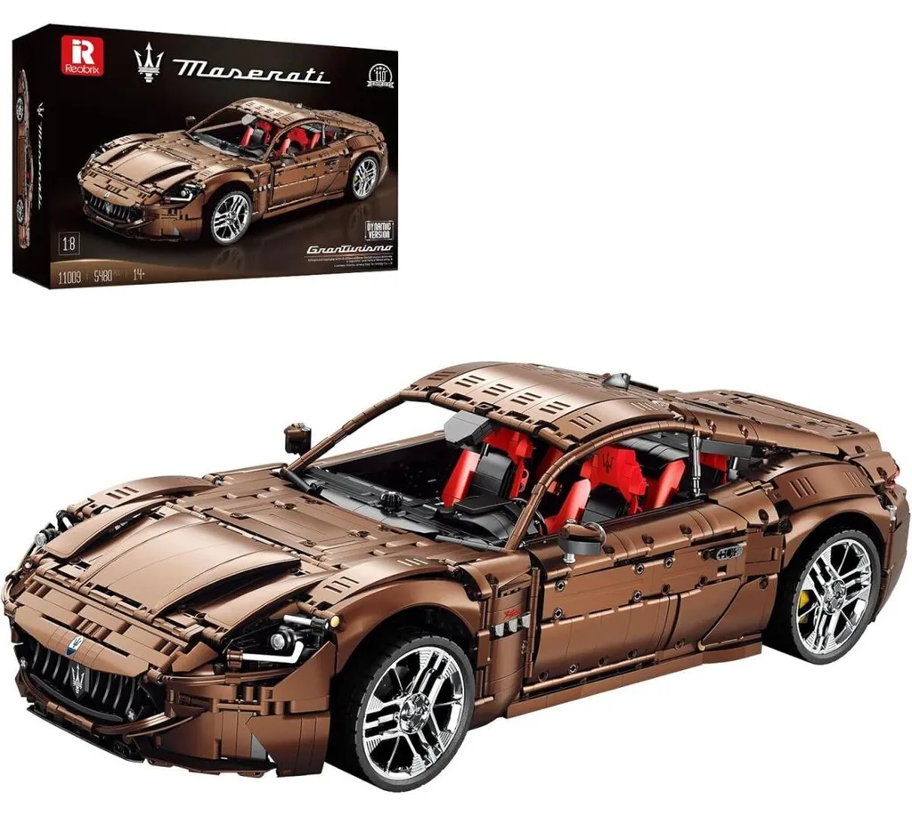 Reobrix 11009 GranTurismo Maserati avec Portières Ouvertes et Détails Réalistes