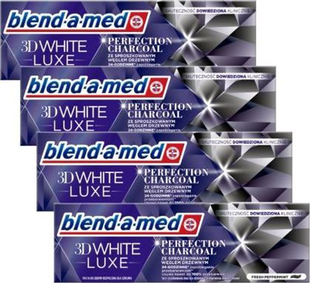 Pasta Blend-a-med 3D White Lux Charcoal 4x75ml Zdjęcie produktu 