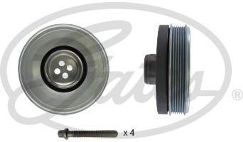 GATES TVD1199A Riemenscheibe, Kurbelwelle OE 11237619245 kompatibel mit X4, X3, 5er G31, 5er F11, 5er G30, 5er F10, 4er F36, 4er F32, 4er F33, 3er ...