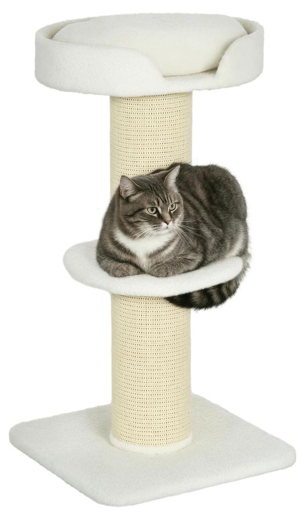 PawHut Tiragraffi per gatti piccolo 91 cm con cuccia e Immagine del prodotto 
