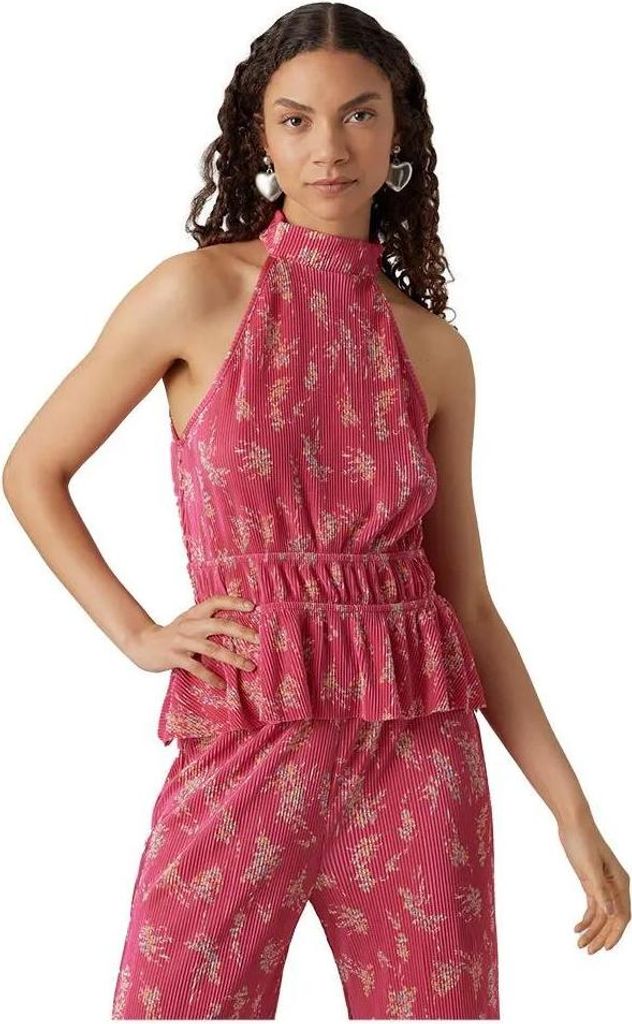Vero Moda Hia Halter ärmellose Bluse Rosa S Damen Rosa S