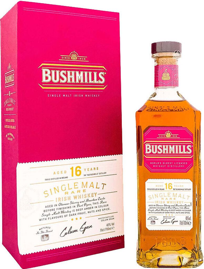 Bushmills 16 Jahre Single Malt Irish Whiskey 0,7l, alc. 40 Produktbild 