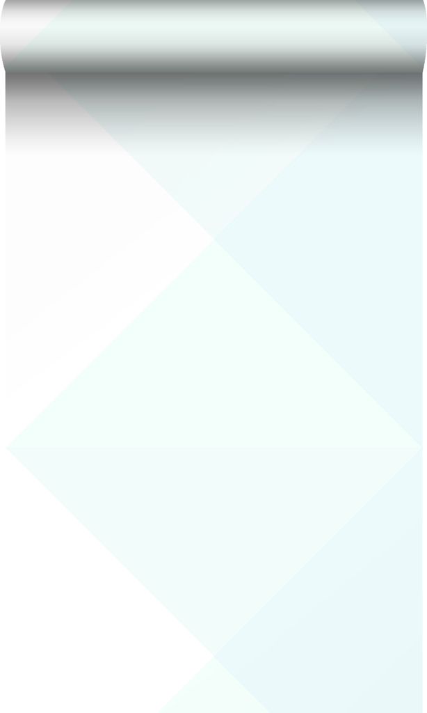 Origin Wallcoverings Tapete große Dreiecke Weiß und Pastell Mintgrün 53 cm x 10.05 m