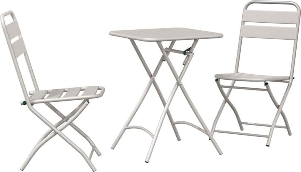 Bistrogarnitur 3 pcs Beige Stahl