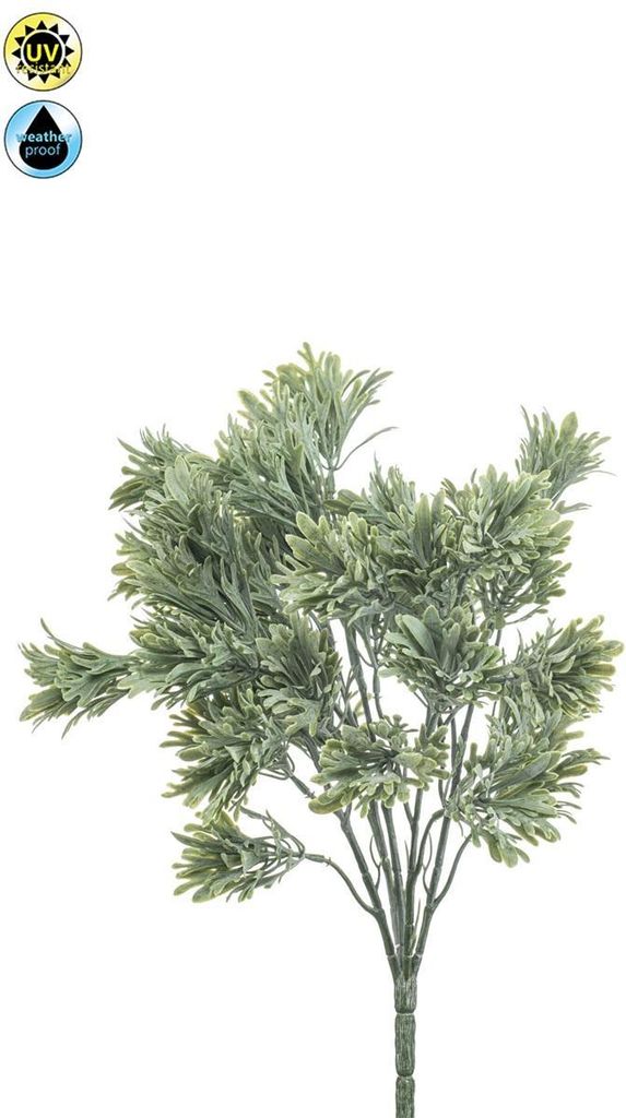 artplants.de Künstlicher Crossostephium NOWREL auf Steckstab, crossdoor, grün-grau, 35cm - Kunstpflanze
