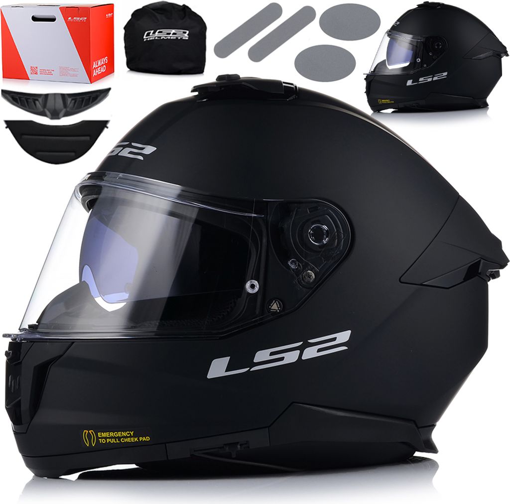 LS2 casque intégral "FF808 Stream II Solid" noir mat, Image du produit 