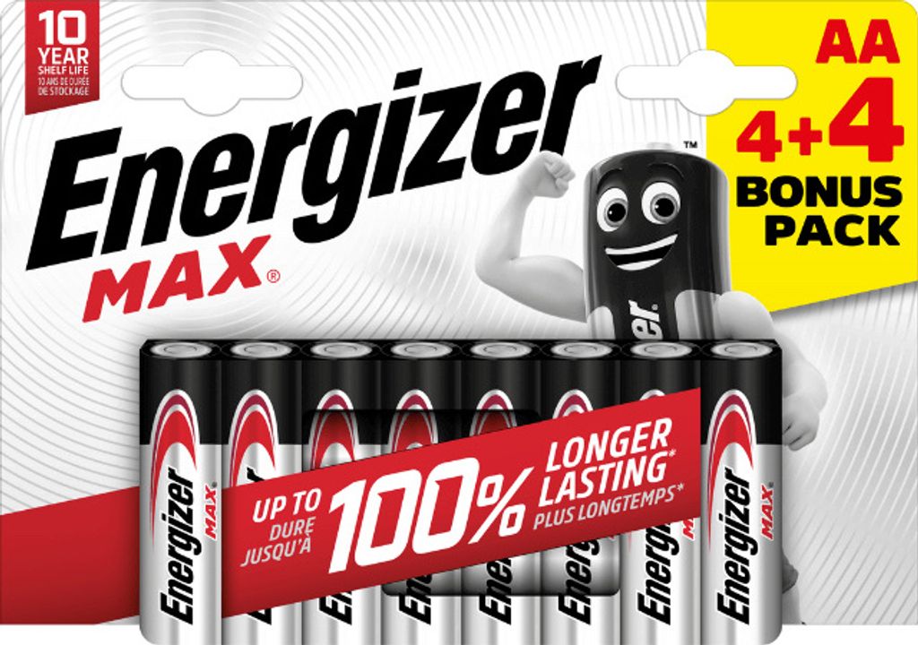 Baterie Energizer MAX AA 4 + 4 ks Obrázek produktu 