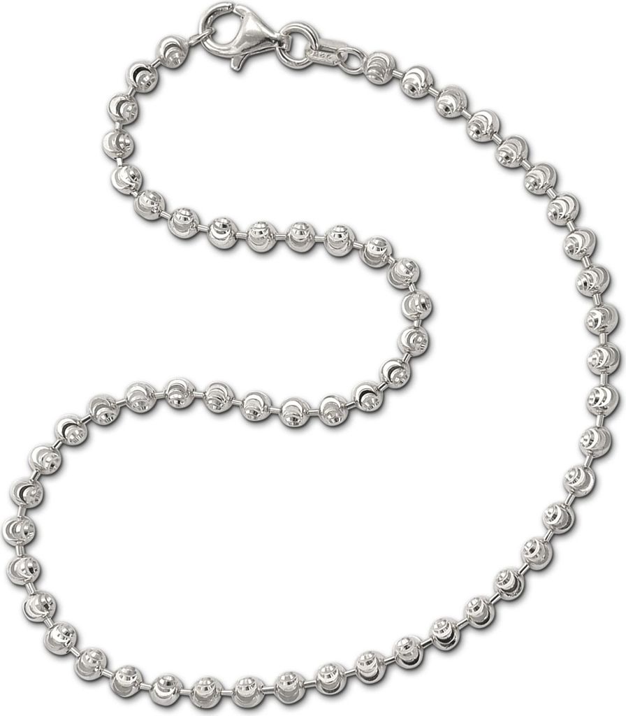 SilberDream Fußkette 25cm Damen 925er Silber Schmuck Moon silber SDF3025J