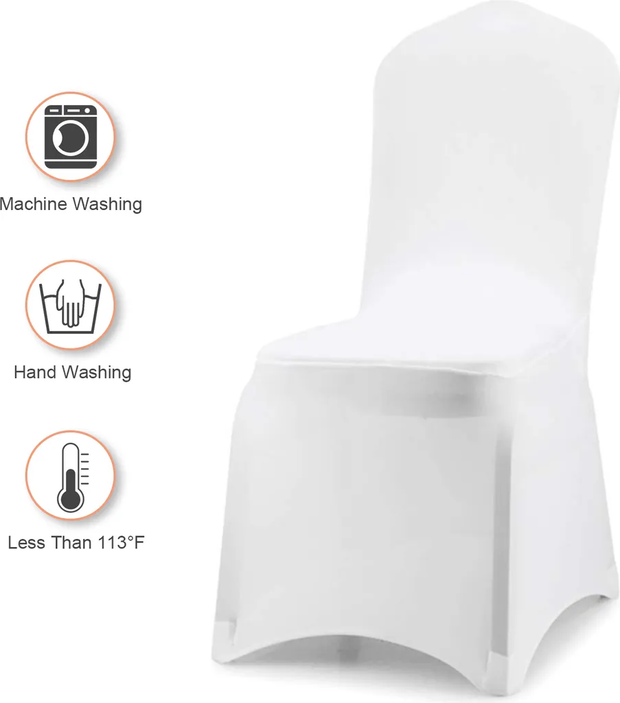 vidaXL 50x Coprisedia in Tessuto Elasticizzato Bianco Fodera Protezione Sedie