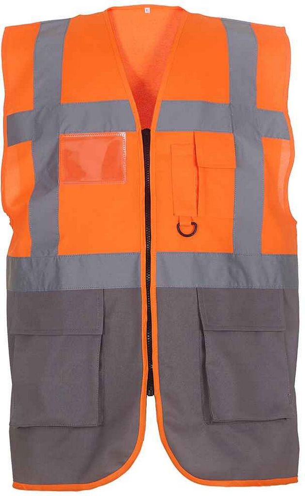 Yoko - "Executive" Weste für Herren/Damen Uni PC5507 (L) (Orange/Grau)