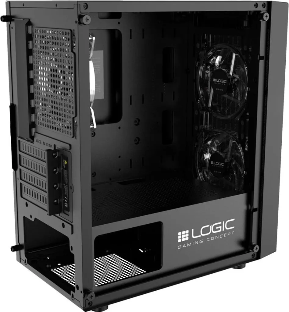 Logic Atos ARGB Boîtier PC Micro-ATX Mini Tour USB 3.0 Châssis Noir - 13