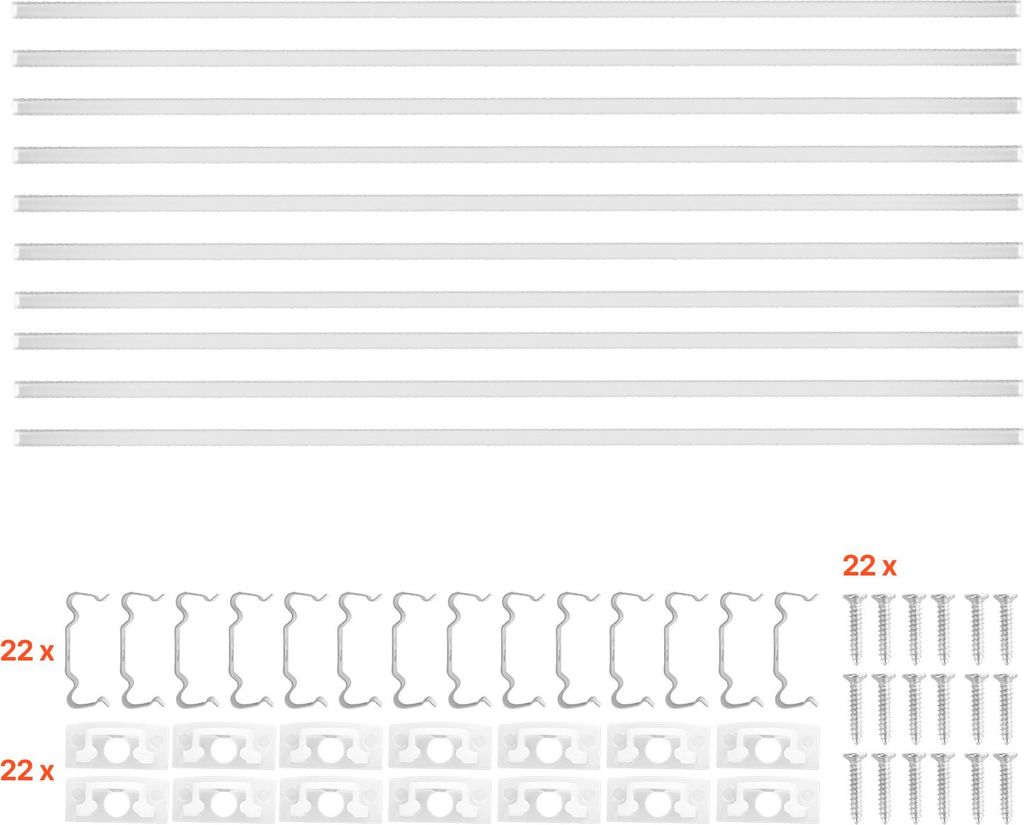 SucceBuy LED Profil 10er-Pack 1 m, Aluminiumprofile mit matter Abdeckung, inklusive Endkappen und Befestigungsclips, Kanäle und Diffusor für LED-...