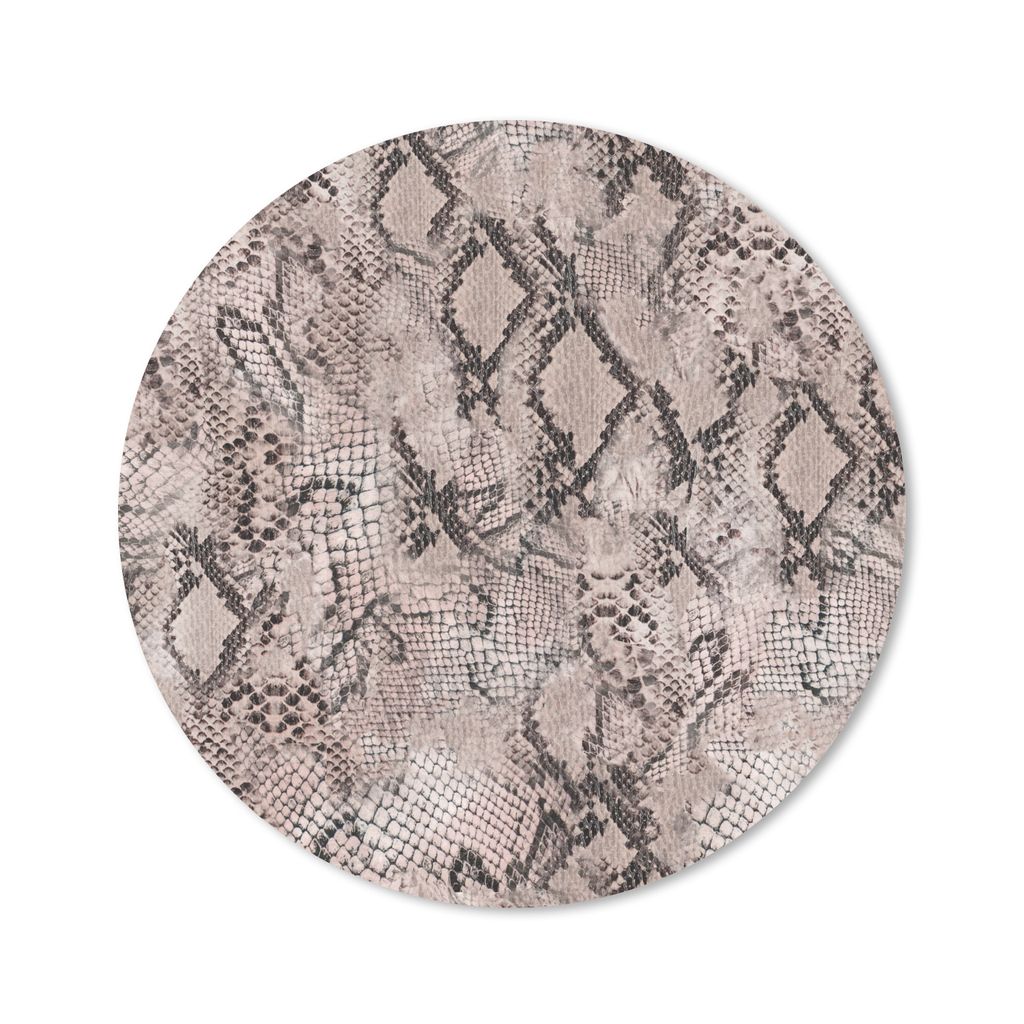 MuchoWow Mauspad Mousepad Tierhaut - Schlange - Schuppen - Grau 30x30 cm - Mousepads - Maus Mat - Pad - Mausunterlage - Tischunterlage - Schreibt...