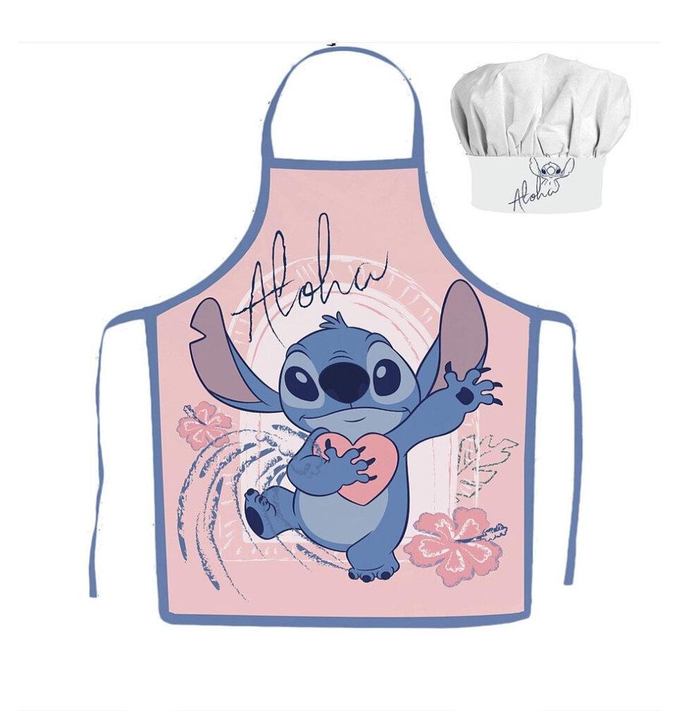 Kinderverkleedpak Stitch Aloha (inclusief schort en muts) Productafbeelding 