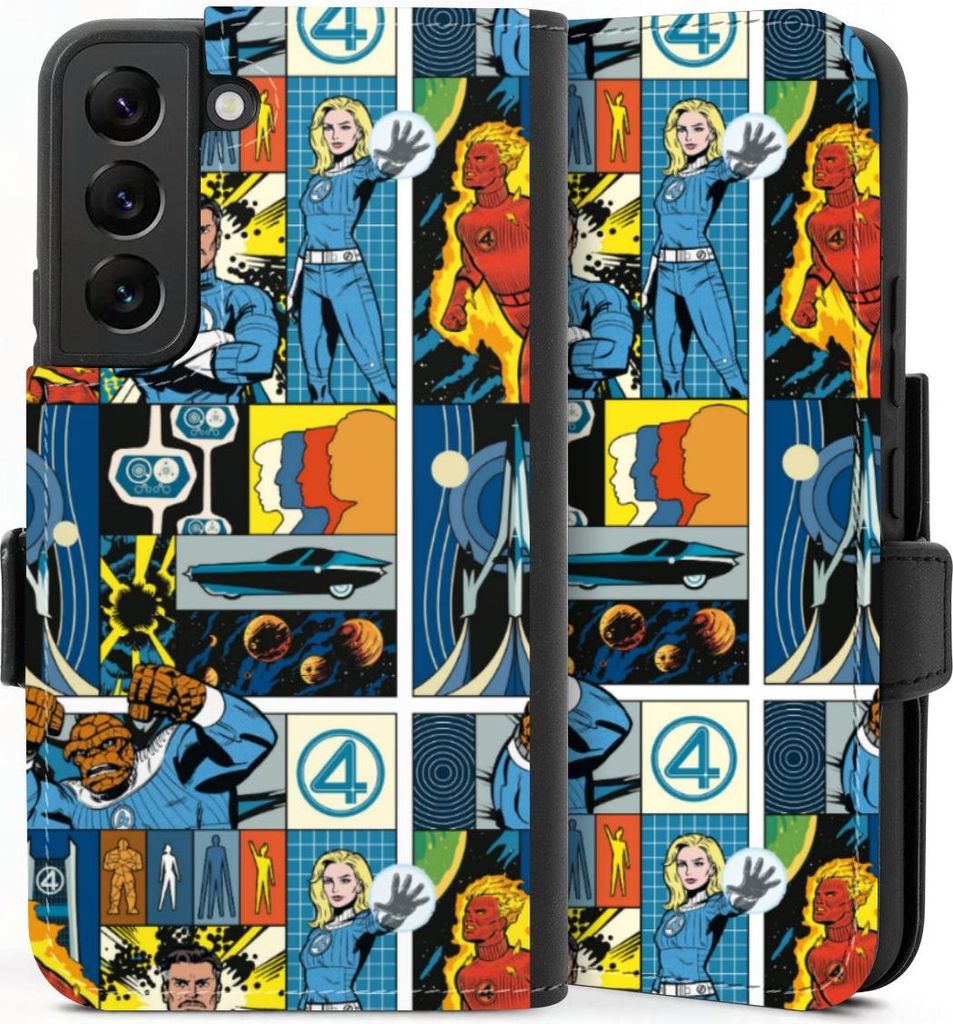 DeinDesign Klapphülle für Samsung Galaxy S22 Handytasche Lederhülle Tasche Offizielles Lizenzprodukt Marvel The Fantastic Four