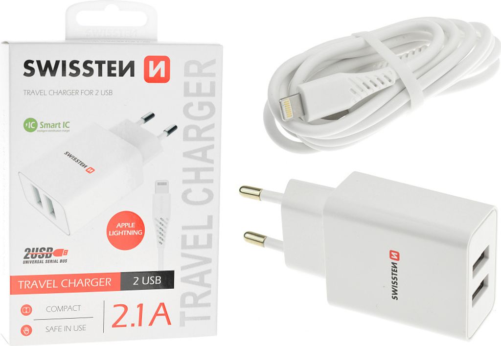 Smart IC 2x USB 2.1A Power Lightning Adapter - 8595217464445