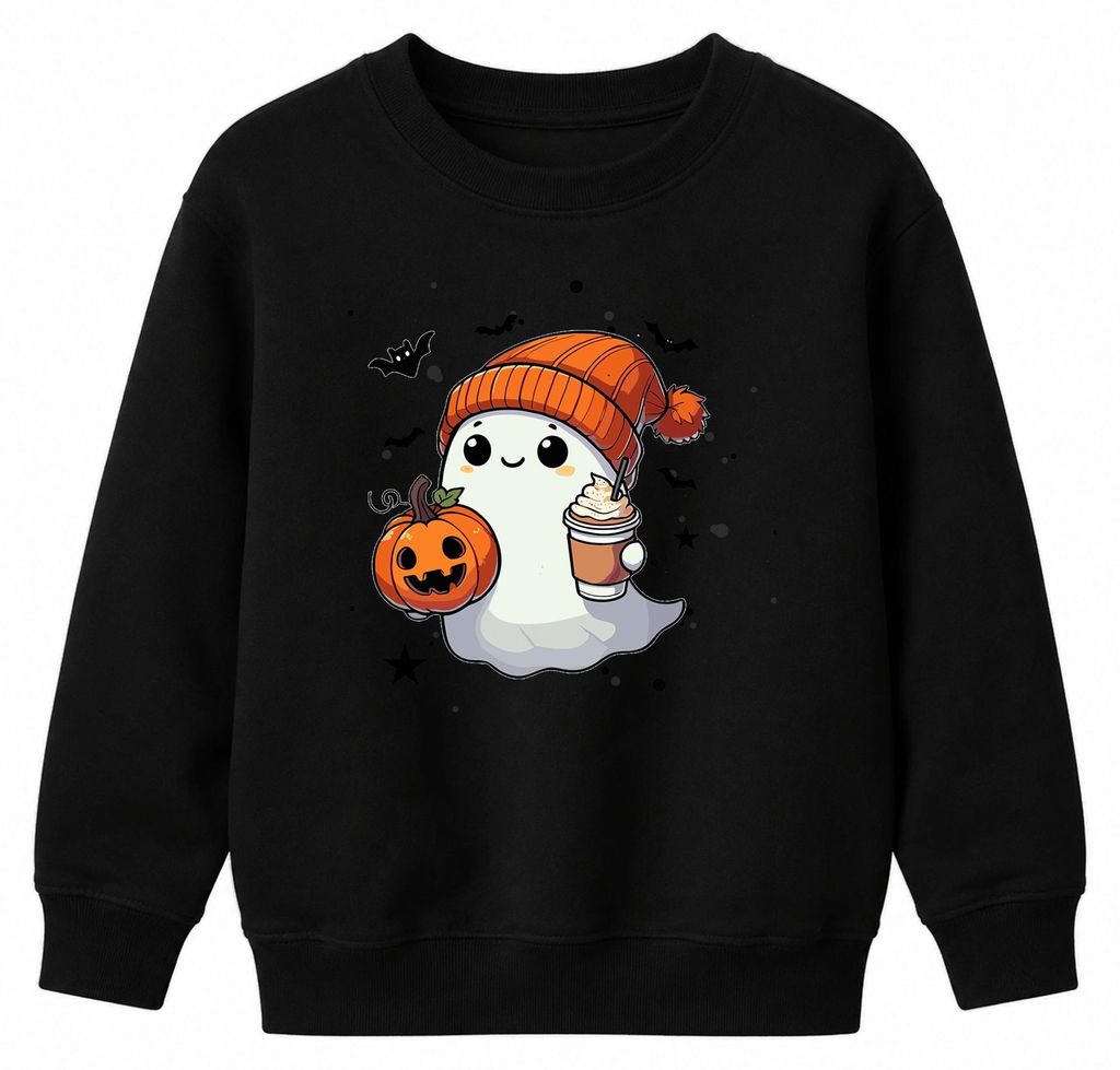 Süßer Halloween Geist Kürbis Pumpkin Spice Gespenst Kinder Produktbild 