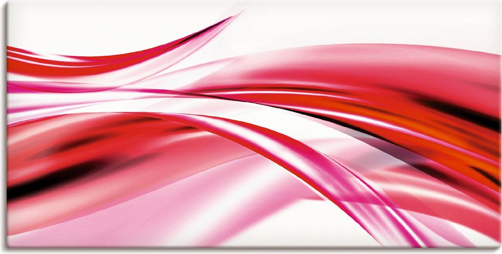 ARTland Leinwandbild Schöne pinke Welle - Abstrakt Größe: 100x50 cm