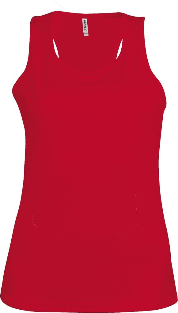 Kariban Proact Damen Sport-Top / Oberteil, ärmellos RW2720 (Large) (Rot)