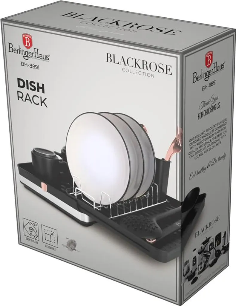 Idea Regalo Cucina: Scolapiatti Black Rose Berlinger Haus