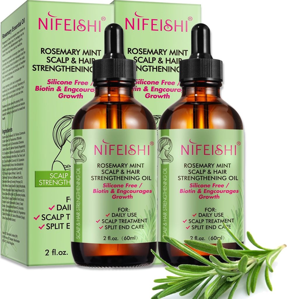 Rosmarinöl Ätherisches Öl Haarpflege Hautpflege Augenbrauen Wimpern Bio Vegan 2x 60ml