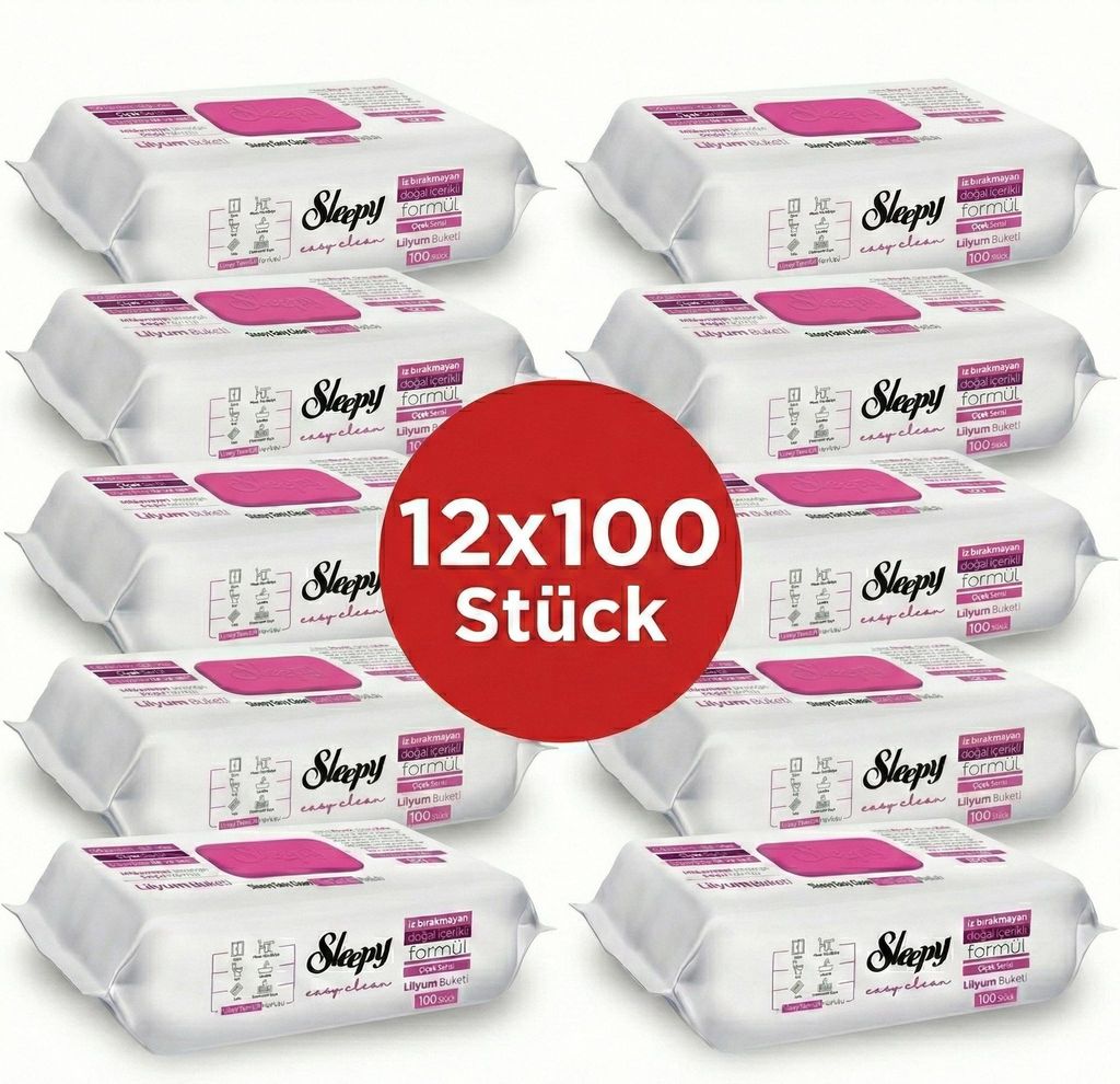 Sleepy Easy Clean Oberflächenreinigungstücher Lilium 12x100 Zdjęcie produktu 