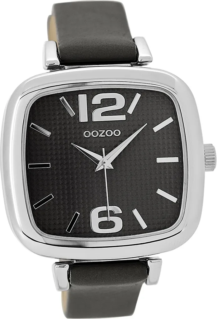 Montre Femme Oozoo Lisible et Confortable Bracelet Cuir Noir D2UOC9183A