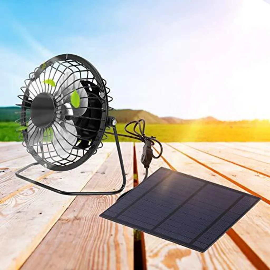 Kit Mini Ventilatore Solare 5W Portatile | Accessorio Camper e Campeggio - 9