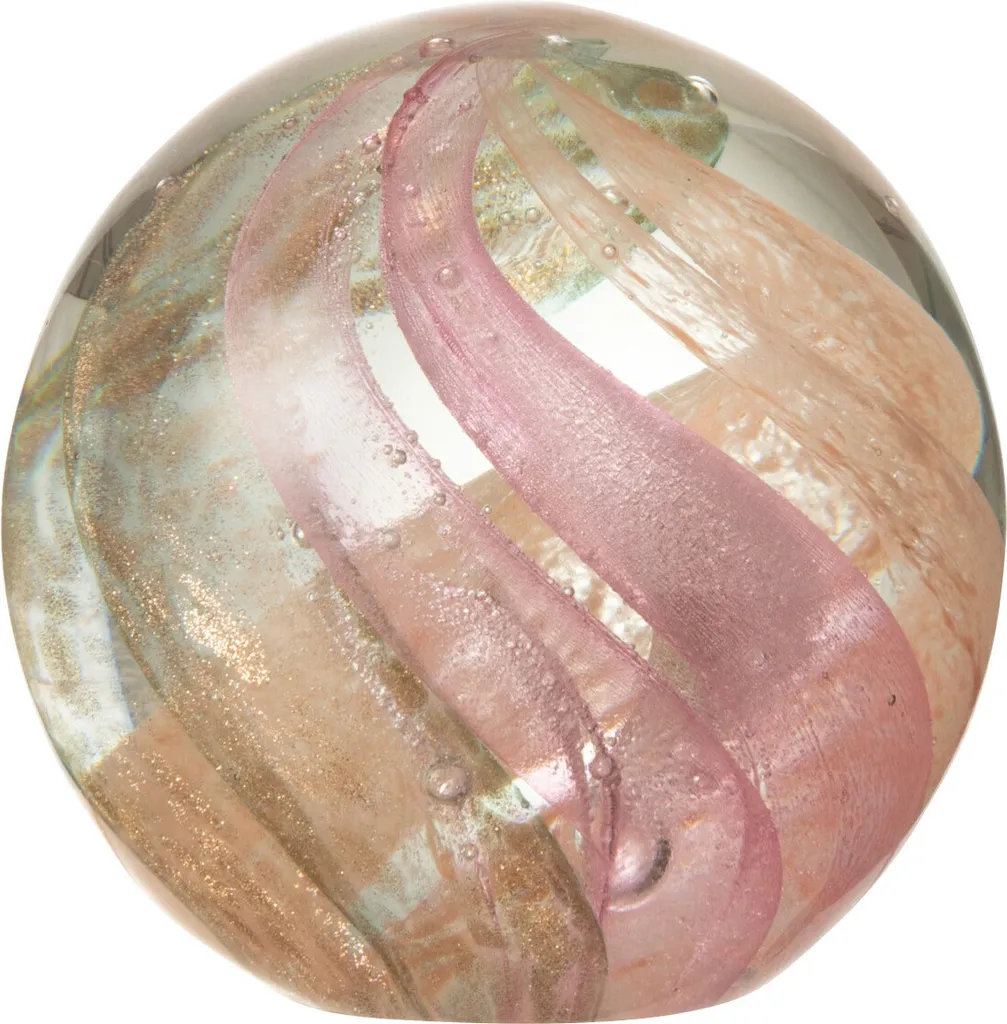 Presse-papier Tourbillon J-Line en Verre Or et Rose - Modèle Moyen 12cm