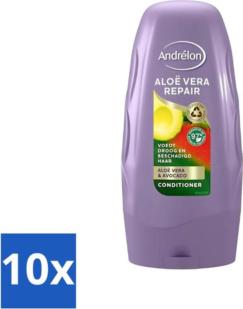 Andrélon Conditioner Aloe Vera Repair 250 ml - Vorteilspack - 10 Stücke