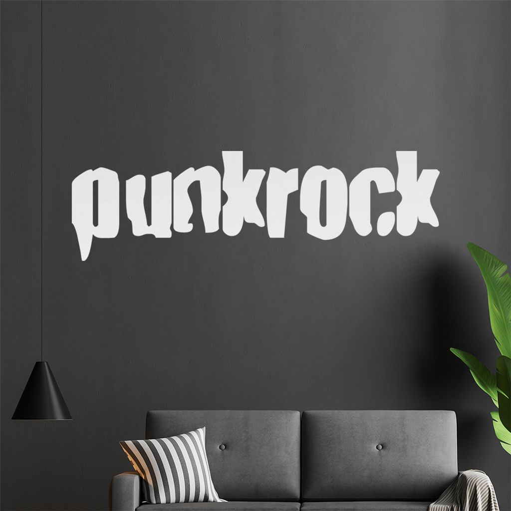KIWISTAR Punk Rock Font - Rock Pogo Nieten Aufnäher Wandtattoo in 6 Größen - Wandaufkleber Wall Sticker - Dekoration, Küche, Wohnzimmer, Schlaf...