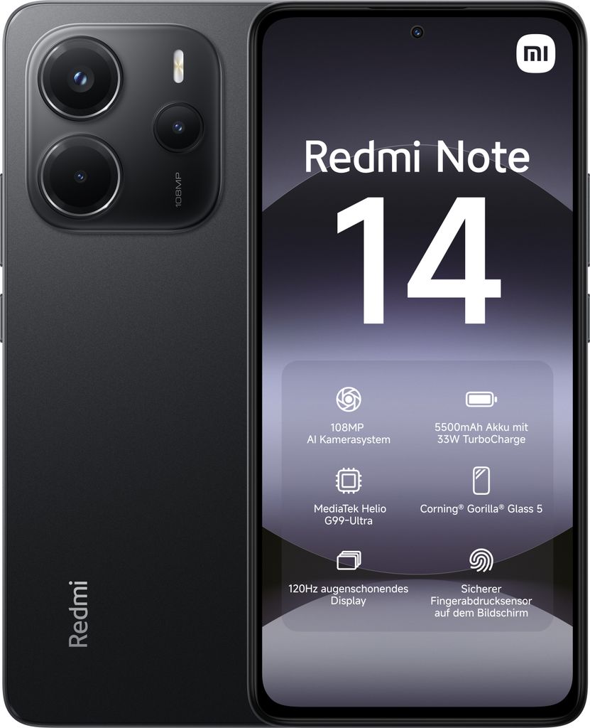 Xiaomi Redmi | Note 14 | Midnight Black | 6.67 " | AMOLED | Image du produit 