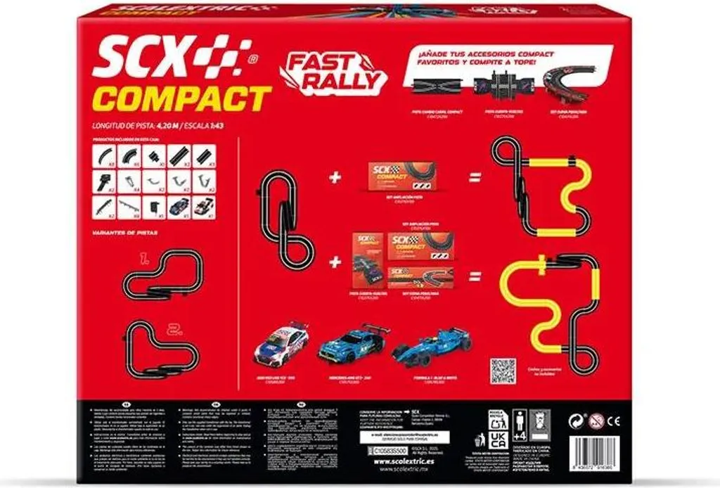 Circuit de course Scalextric coffret complet avec deux voitures GT - 5