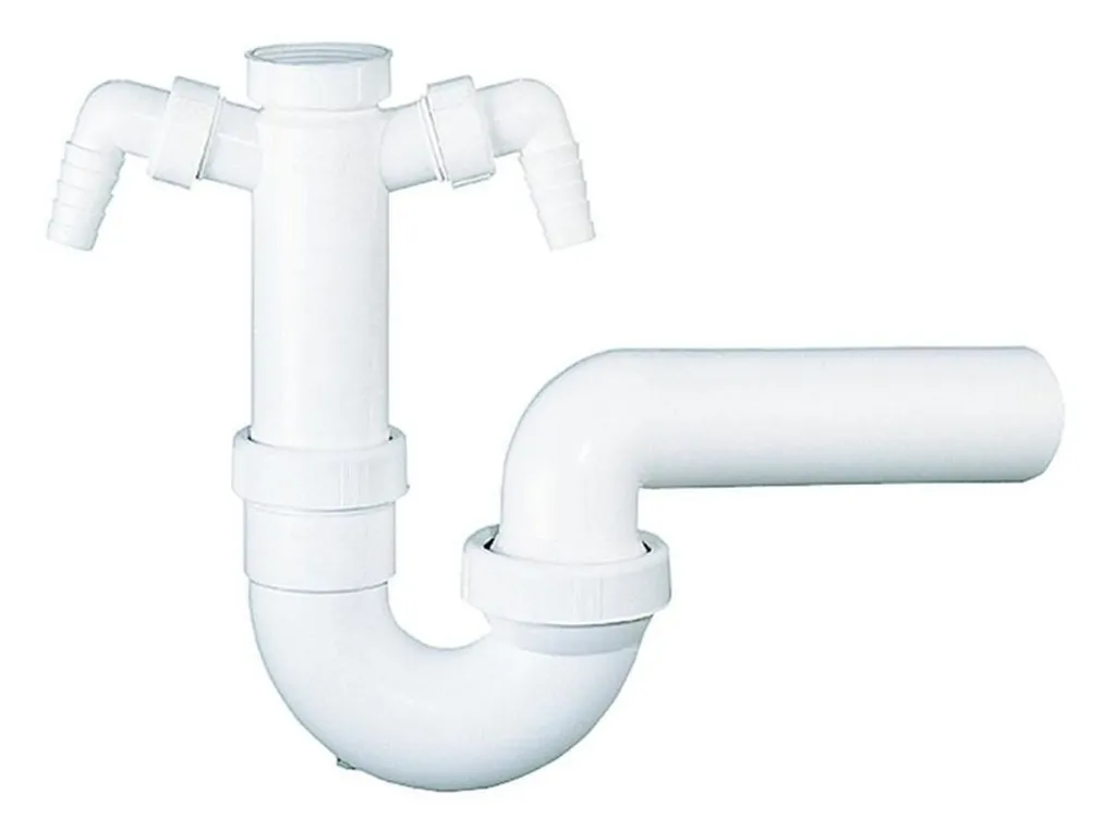 Sifone Dallmer 100/2 con Giunto Sferico e 2 Ingressi Apparecchi DN 40