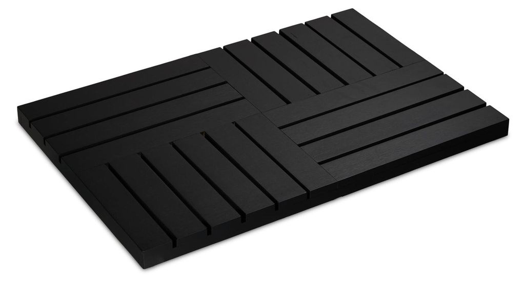 Relaxdays Bambus Badematte, 61 x 40 cm, rutschfeste Produktbild 