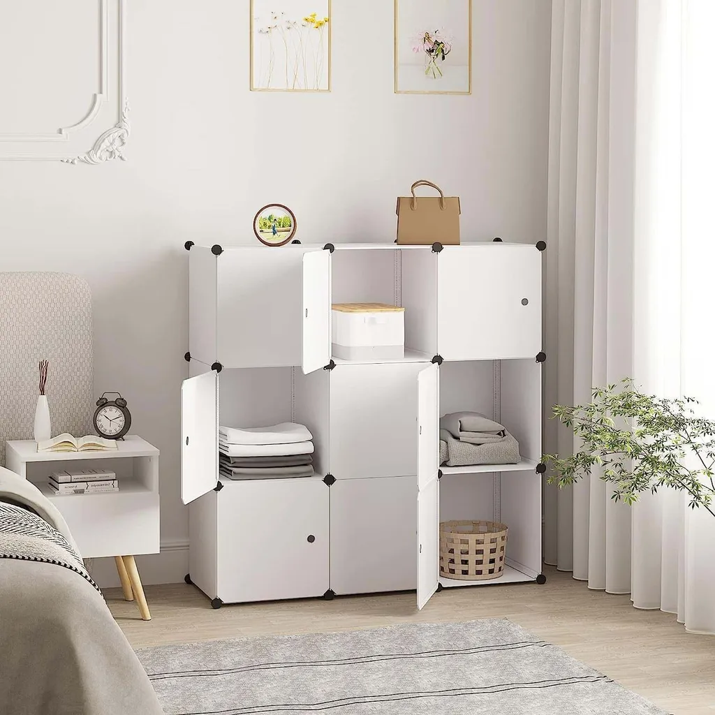 Meuble de rangement Rootz 9 cubes étagère à chaussures modulable 111cm - 2