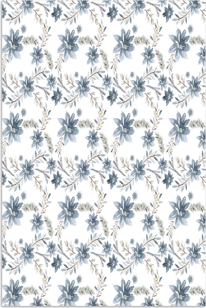 MuchoWow Poster Blumen - Blau - Pflanzen 120x180 cm - Kunstposter