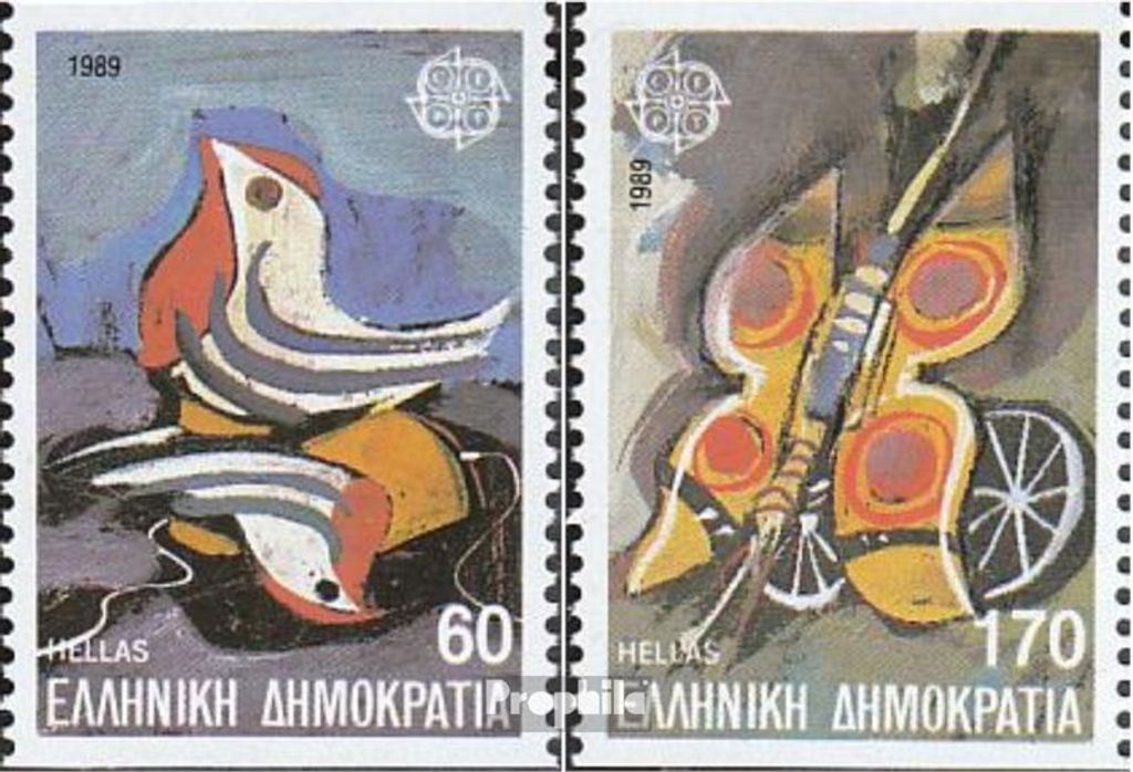 Briefmarken Griechenland 1989 Mi 1721D-1722D (kompl.Ausg.) postfrisch Europa-Kinderspiele